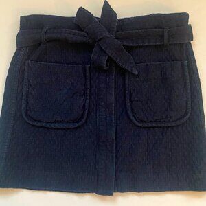 rag and bone Button Front Quilted Navy Mini Skirt Size 4